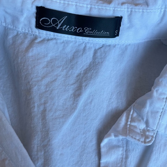 Long Sleeve V Neck Pocket Shirt Dress Tunic Top Casual Solid Charade Button Down - Picture 8 of 9